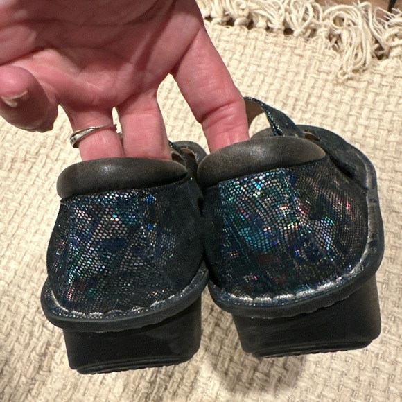 ALEGRÍA By PG LITE MULTICOLOR IRIDESCENT SHIMMER  CLOG CONFORM SHOES LEATHER 40 - Picture 6 of 13